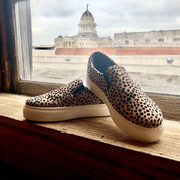 Shoes - Cheetah Platform Slip Ons